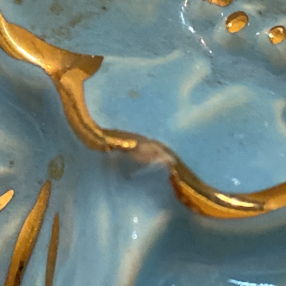 Vintage Pearl 22Kt. Gold blue bird on a tree branch salt & pepper shaker - Picture 15 of 16